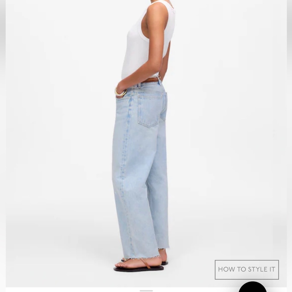 Madewell Light Wash Cropped Wide-Leg Jeans